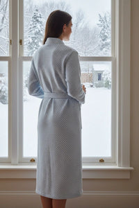 Kelly Long Sleeve Full Length Jacquard Robe