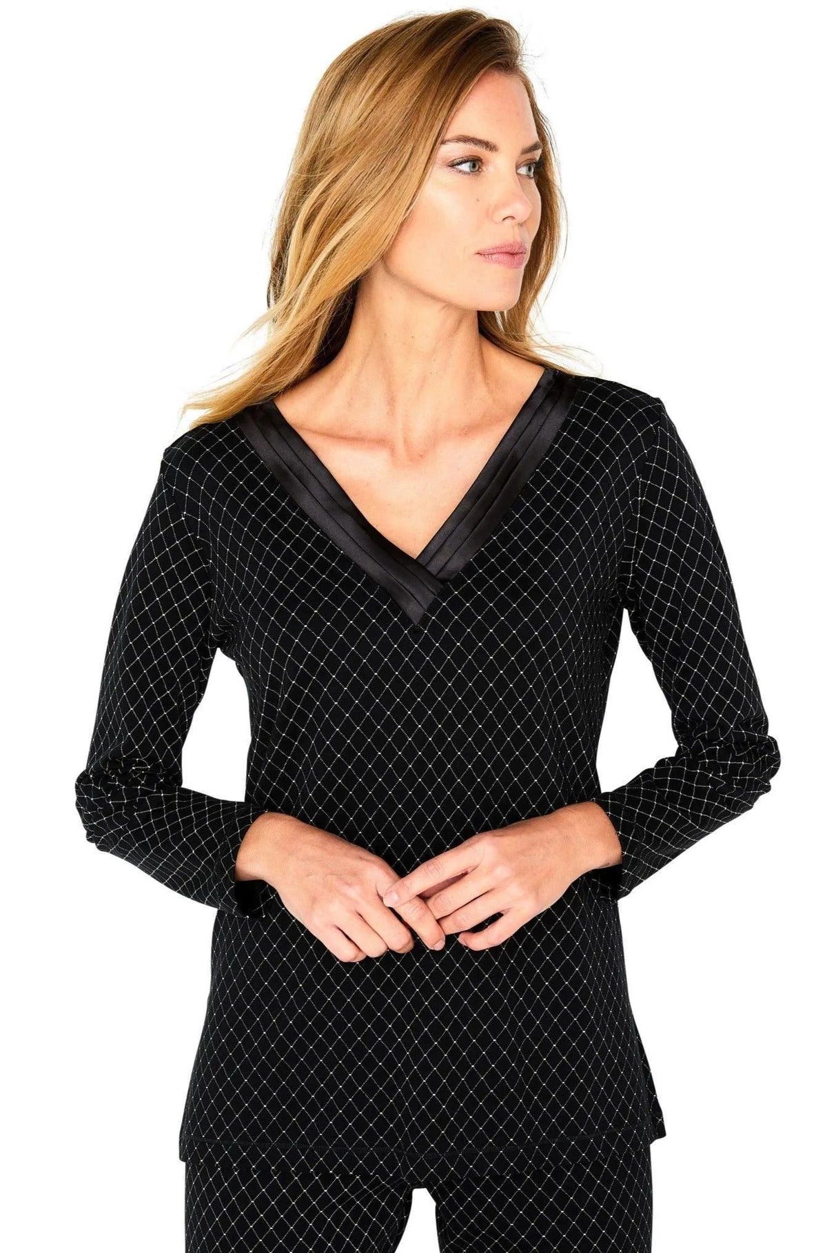 Audrey Long Sleeve Pullover PJ Set - Sales Rack - Marelle Sleepwear