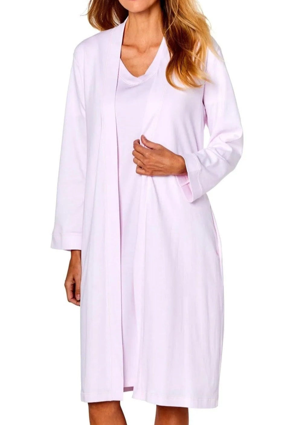 Elle Long Sleeve Mid Length Robe - Marelle Sleepwear