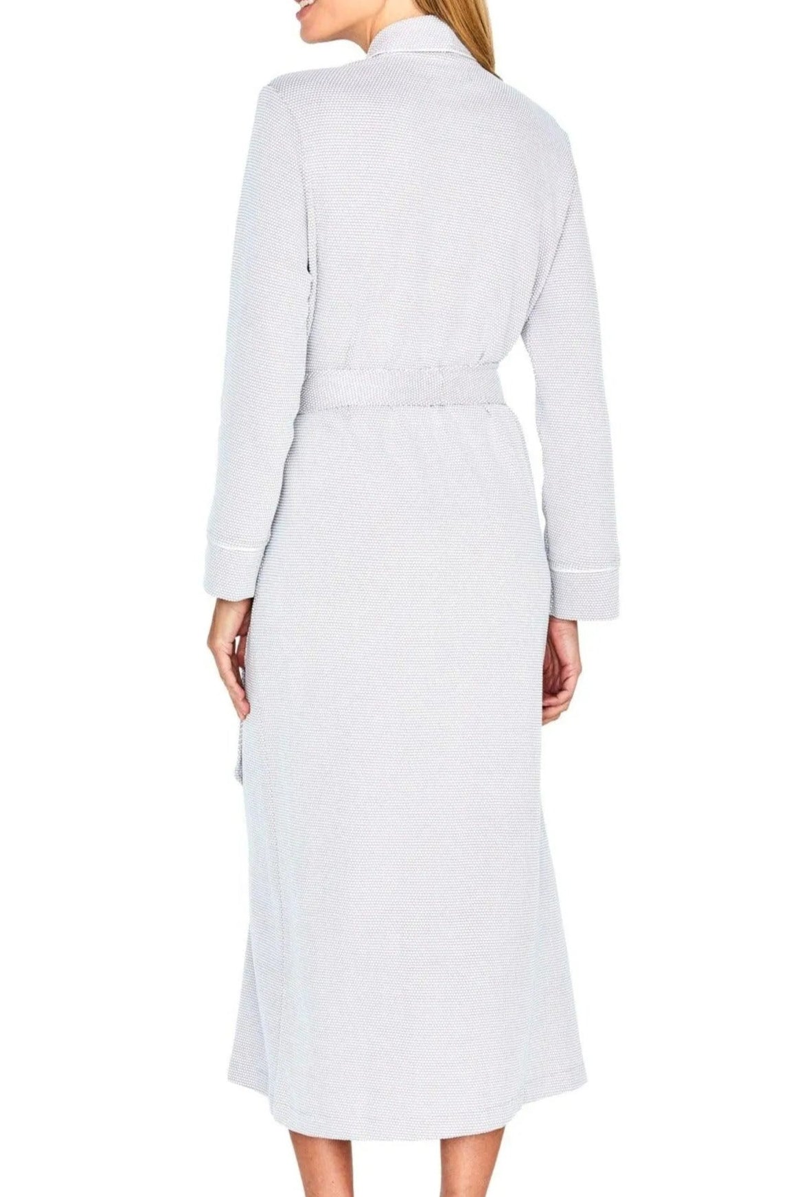 Grace Long Sleeve Long Textured Robe - Marelle Sleepwear