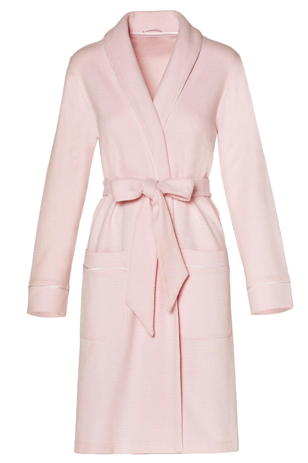 Grace Long Sleeve Short Textured Robe - Marelle Sleepwear