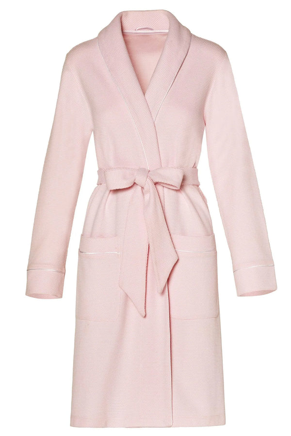Grace Long Sleeve Short Textured Robe - Marelle Sleepwear
