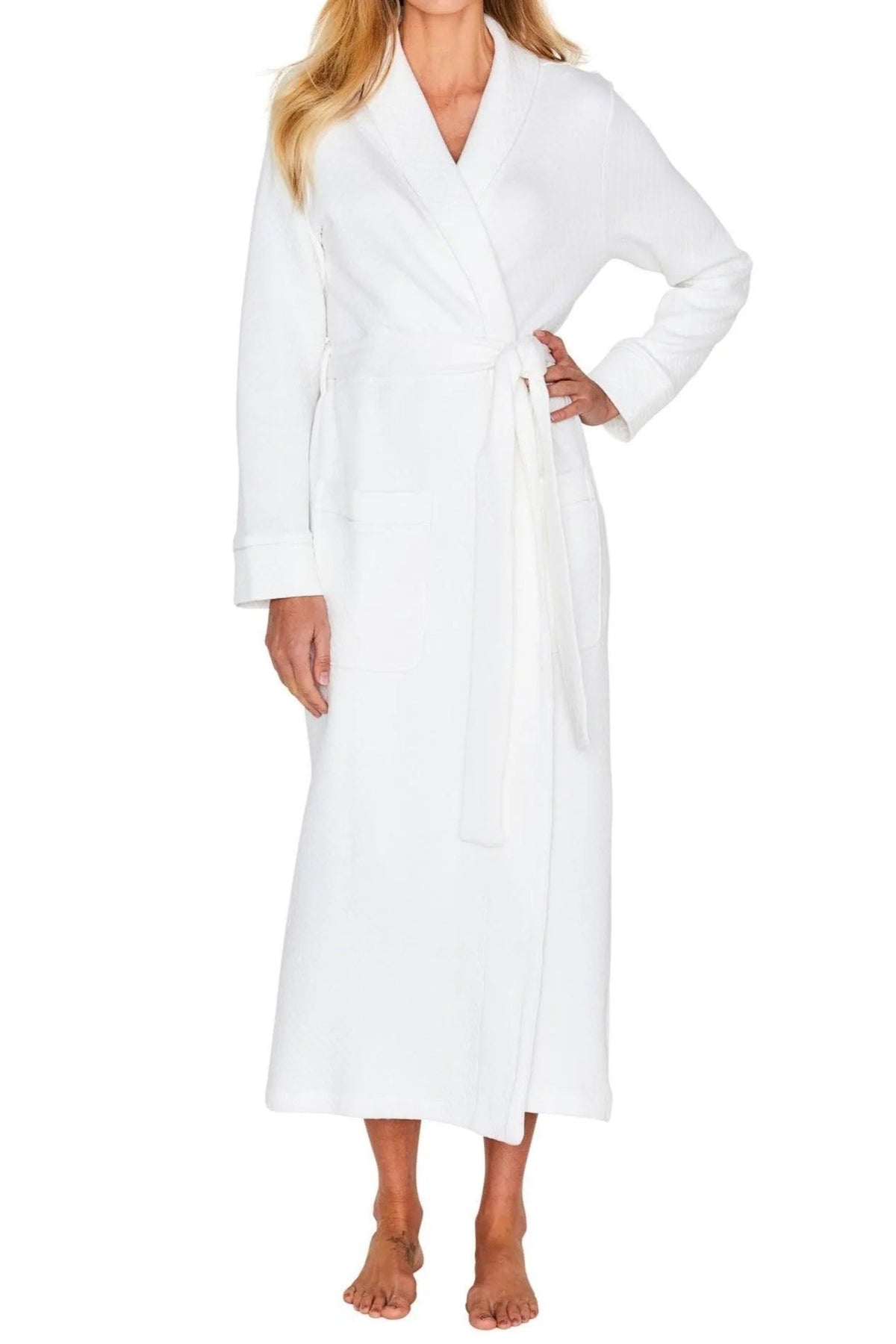 Kelly Long Sleeve Full Length Jacquard Robe - Marelle Sleepwear