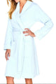Kelly Long Sleeve Short Jacquard Robe - Marelle Sleepwear