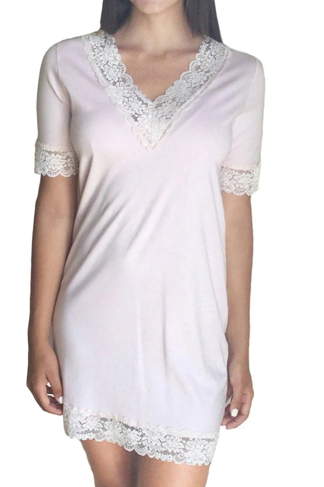Mila Elbow Sleeve Chemise - Sales Rack - Marelle Sleepwear