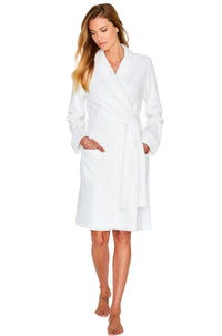 Theresa Long Sleeve Short Terry Robe - Marelle Sleepwear